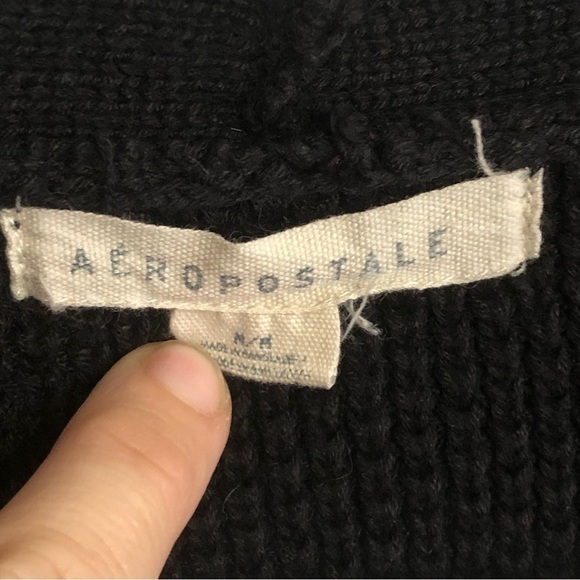 Aeropostale size med black knit cardigan - Picture 5 of 6